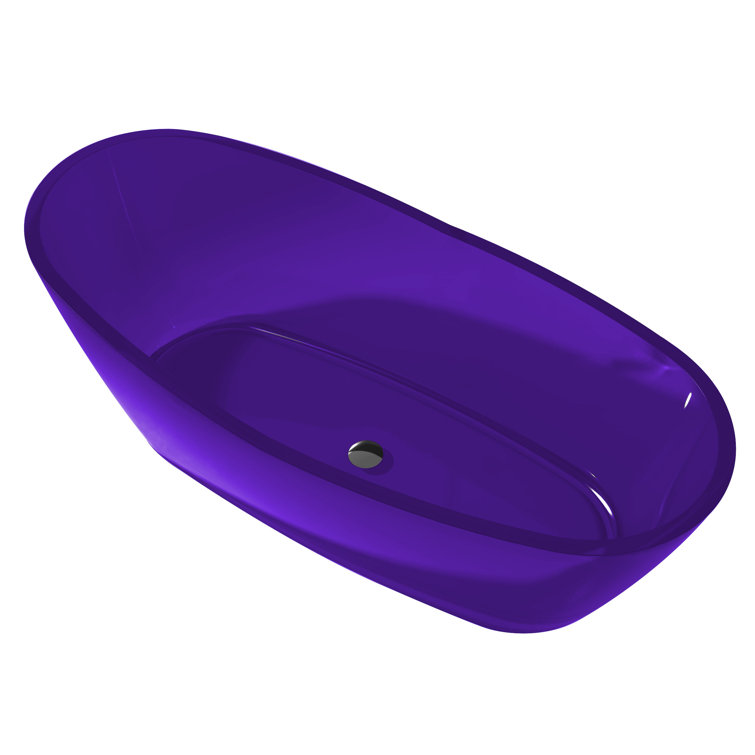 Ember 71'' Evening Violet Man-Made Stone Freestanding Bathtub