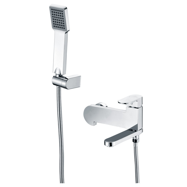 Echo Chrome Wall Mounted Handheld Shower Faucet Set