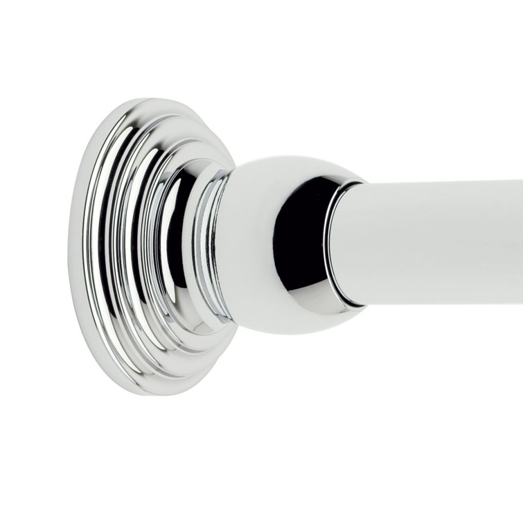 Polished Chrome 6' Wall Mounted Straight Shower Rod
