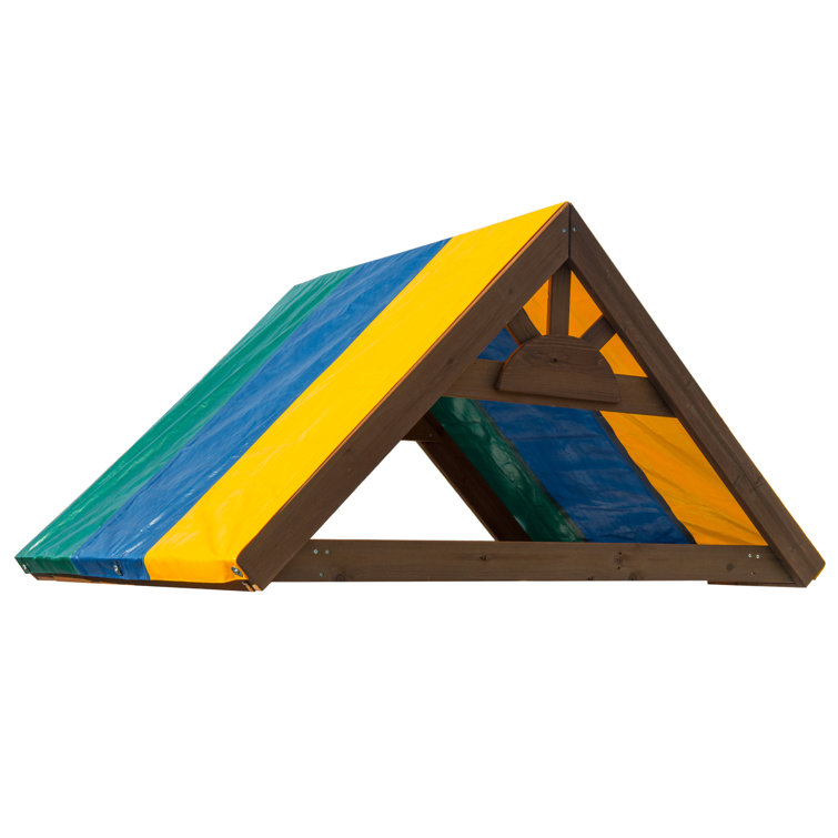 Wooden Playground System with Slide, Swing, and Fort