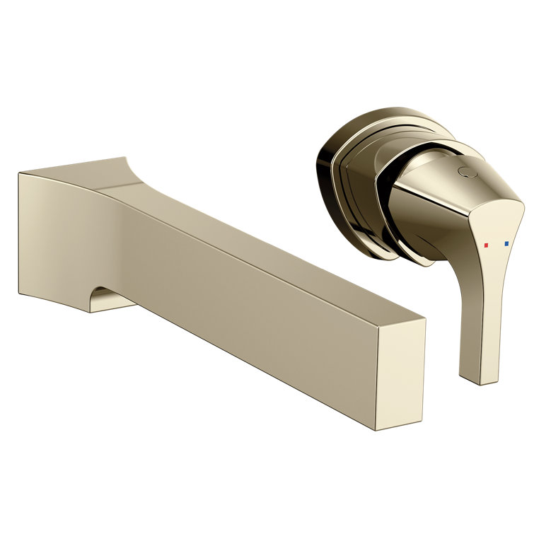 Sleek Wall-Mounted Modern Bathroom Faucet in Polished Nickel