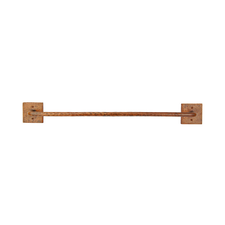 30" Oil Rubbed Bronze Hand Hammered Copper Wall Mounted Towel Bar