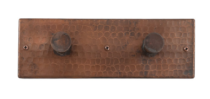 Hand-Hammered Copper Double Robe and Towel Hook
