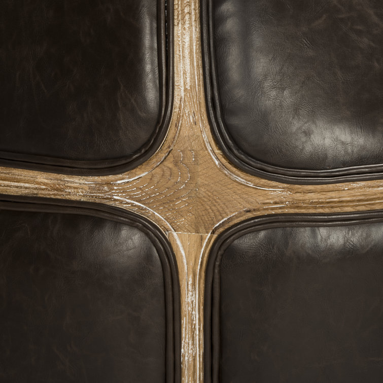 Regal Sabine Brown Leather & White-Washed Oak Balloon Chair