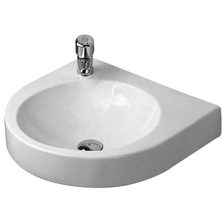 Architec White Ceramic Round Wall Mount Bathroom Sink
