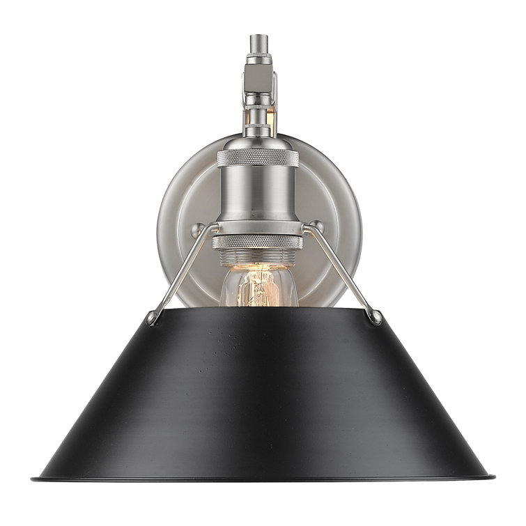 Orwell Pewter 10'' Transitional Sconce with Navy Shade
