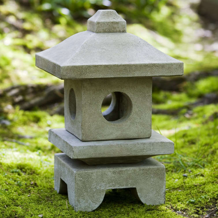 Verde Concrete Japanese Garden Lantern Ornament