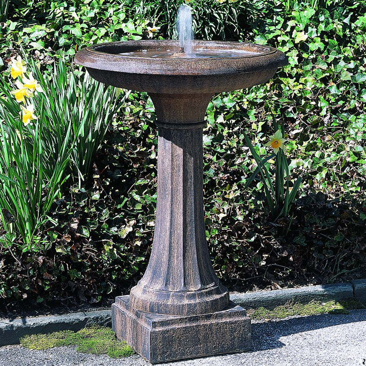 Aged Limestone Outdoor Pedestal Fountain