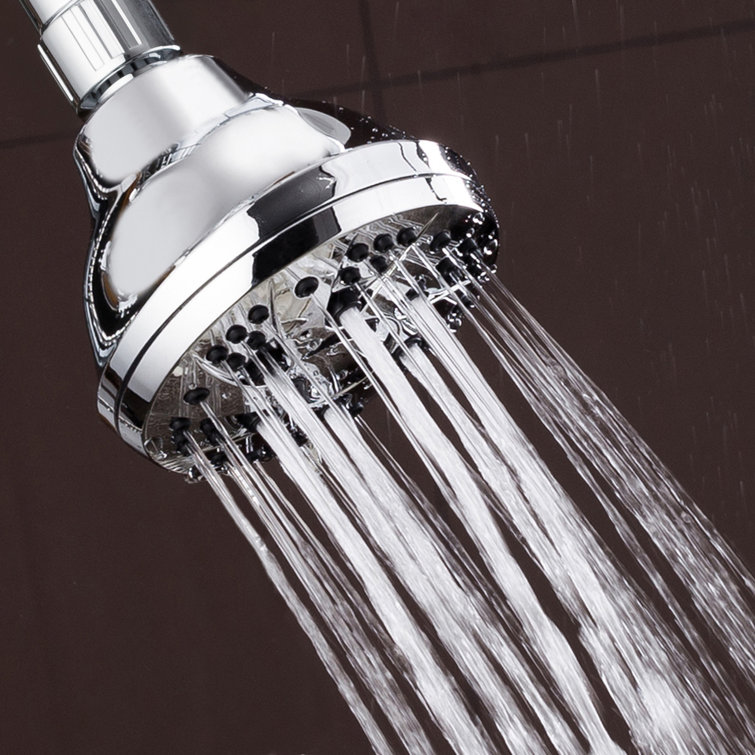Chrome 6-Setting Wall Mounted Medium Shower Head