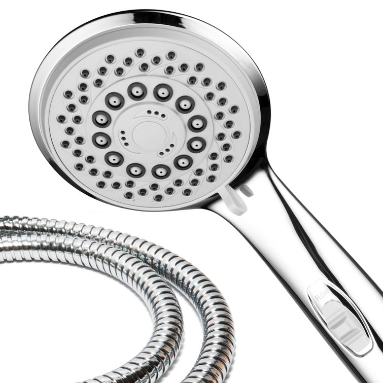 Chrome Handheld Shower Head with 7 Spray Settings