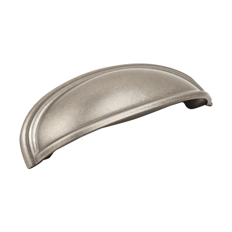 Weathered Nickel Traditional Cup Pull with Mounting Hardware