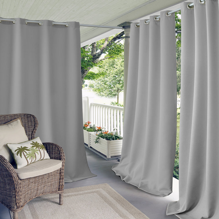 Connor Gray Polyester Light-Filtering Grommet Window Panel 52" x 84"