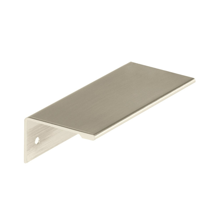 Brushed Nickel Modern Finger Cabinet Edge Pull
