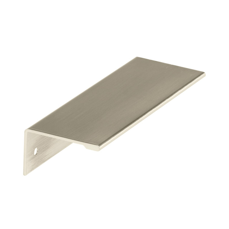 Brushed Nickel Modern Finger Cabinet Edge Pull