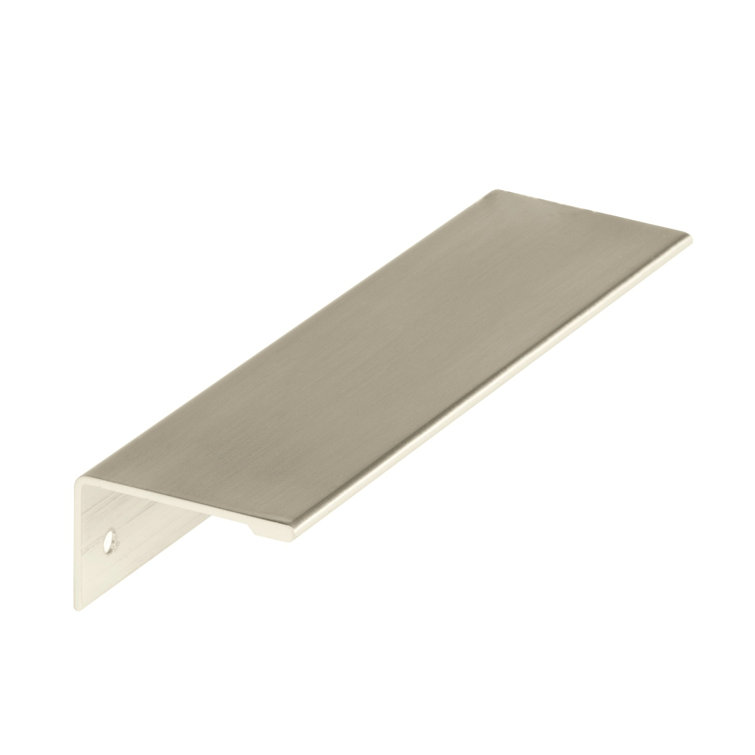 Brushed Nickel Modern Finger Cabinet Edge Pull