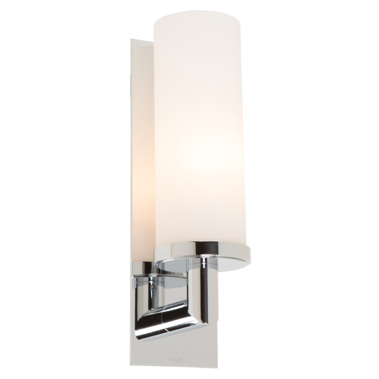 Chrome Glass Transitional Wall Sconce