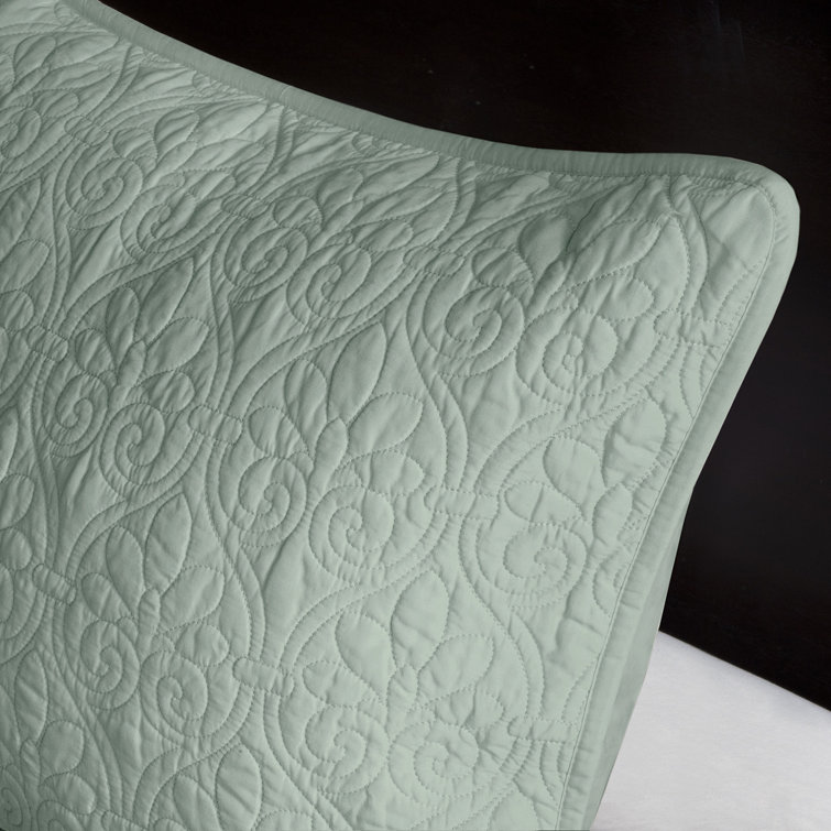 Seafoam King Reversible Microfiber Bedspread Set