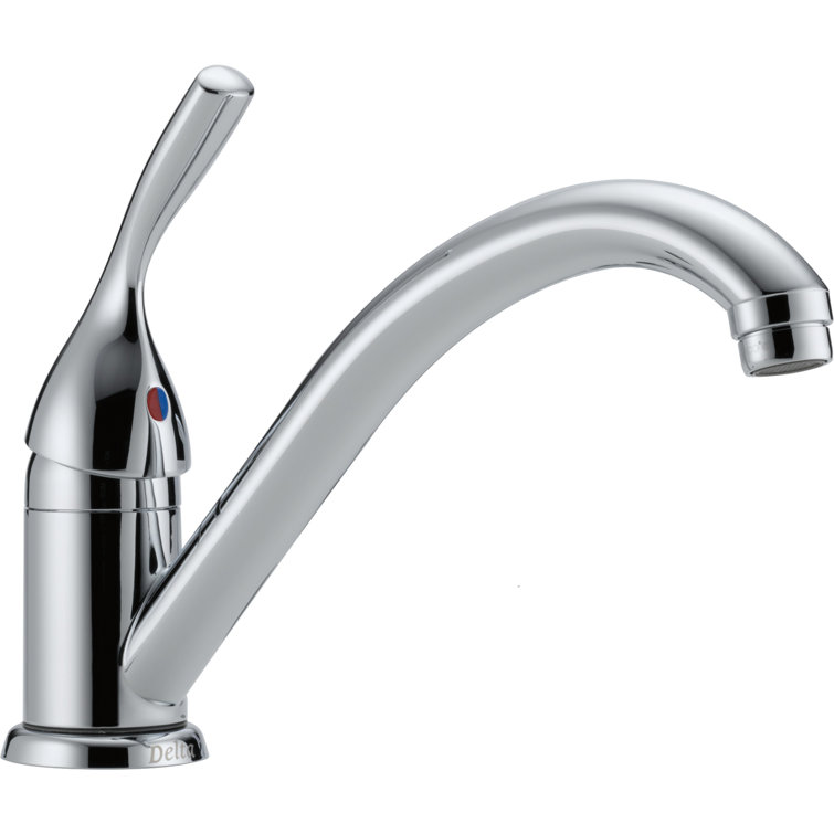Chrome Single-Handle Deck Mounted Kitchen Faucet