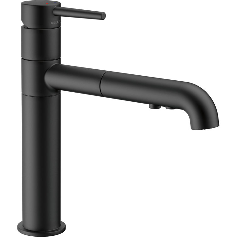 Matte Black Stainless Steel Pull-Out Spray Kitchen Faucet