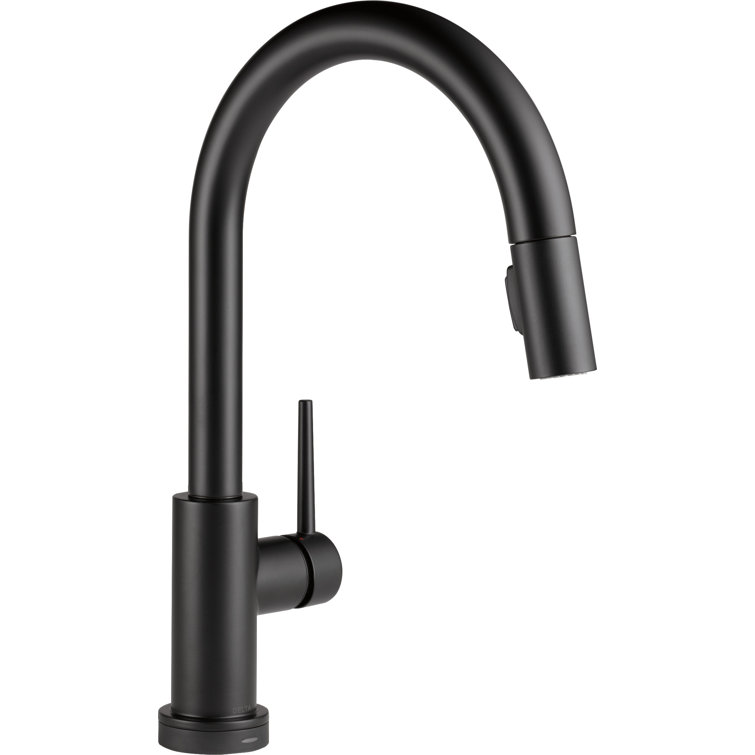 Matte Black Stainless Steel Pull-Down Kitchen Faucet with Touch Control