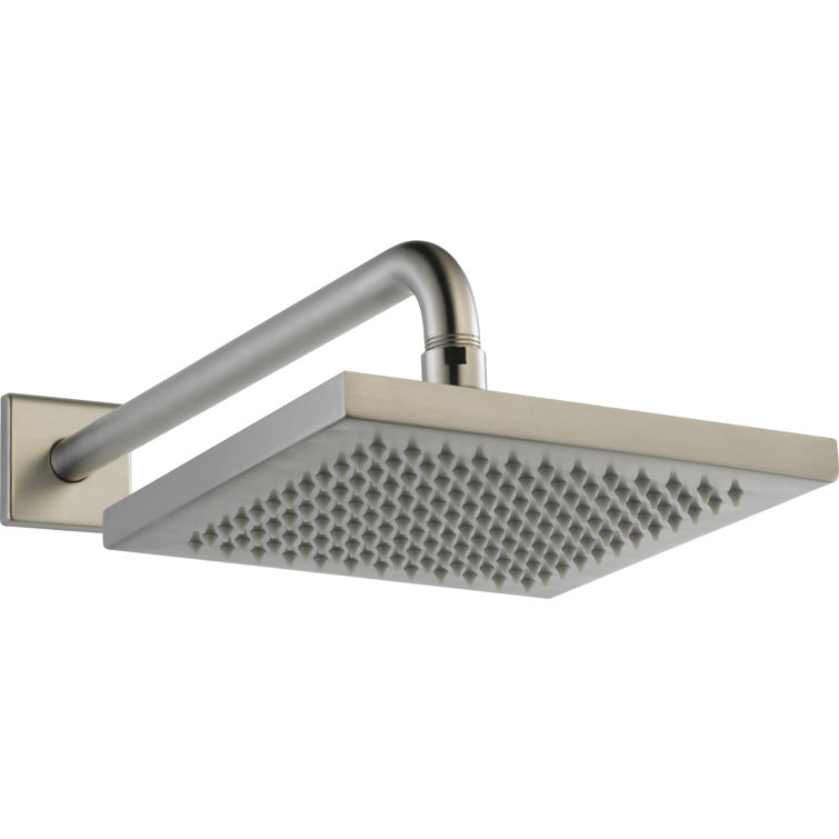 Stainless Steel Square Rain Shower Head with Touch-Clean Nozzles
