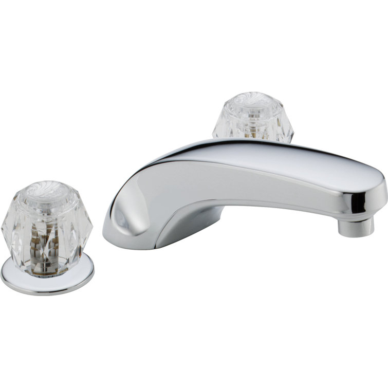 Classic Chrome Widespread Deck Mounted Tub Faucet