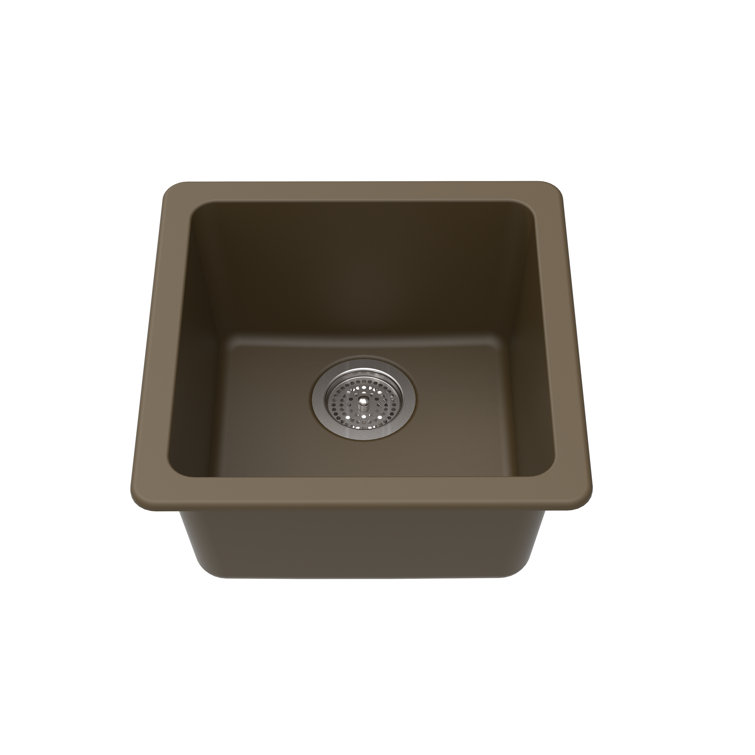 Mocha Brown Granite Quartz Single Bowl Kitchen Sink