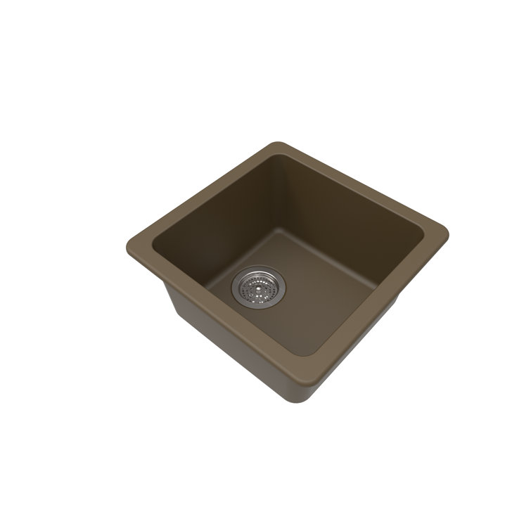 Mocha Brown Granite Quartz Single Bowl Kitchen Sink