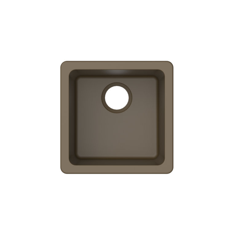 Mocha Brown Granite Quartz Single Bowl Kitchen Sink