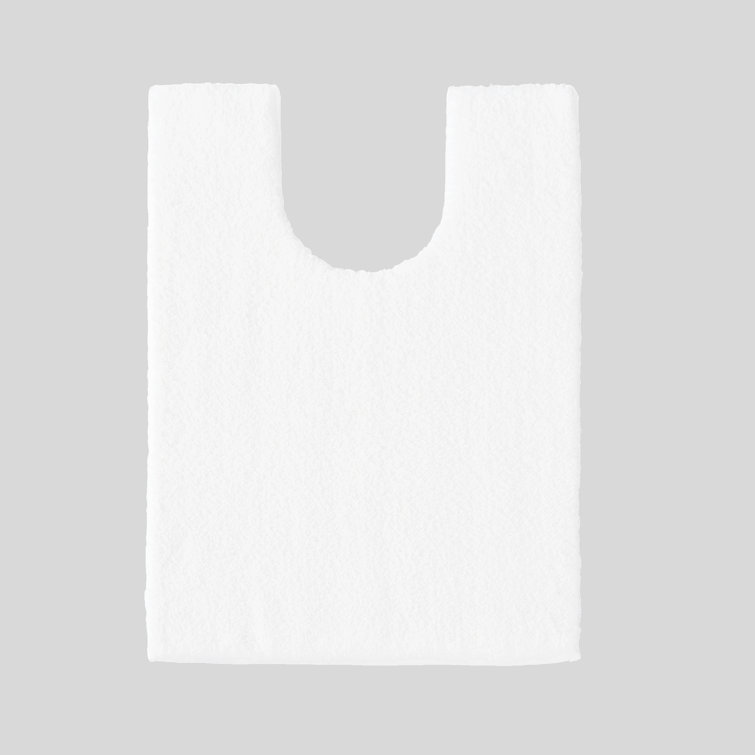 Luxurious White Microfiber Quick-Dry Non-Slip Bath Rug