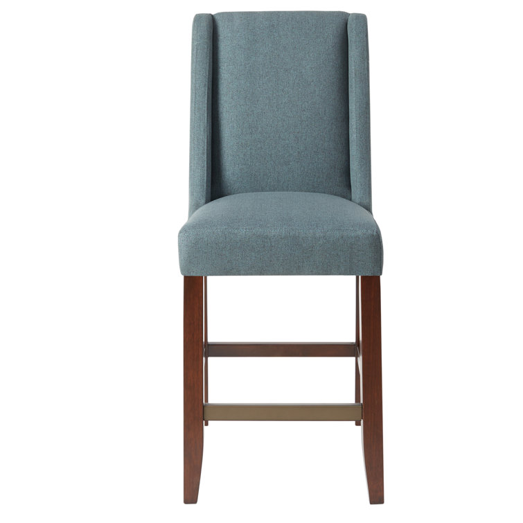 Brody Blue Upholstered Wood Frame Counter Stool