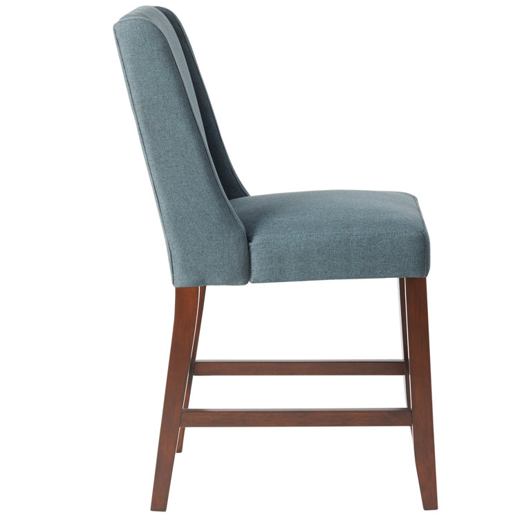 Brody Blue Upholstered Wood Frame Counter Stool