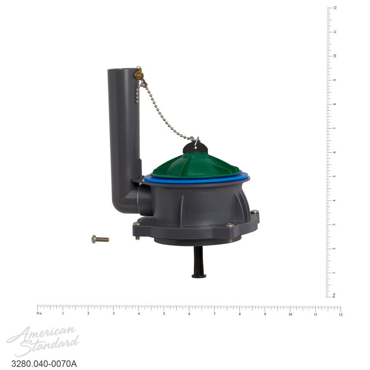 Champion 4-Inch Black and Green Flush Valve Assembly