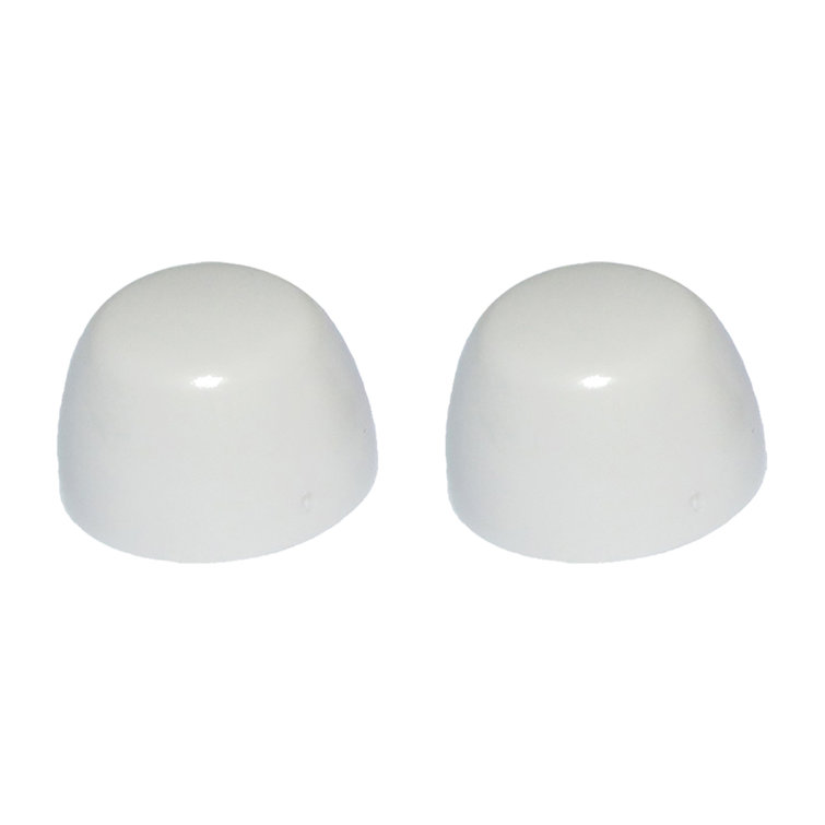 White Plastic Bolt Cap Kit for American Standard Toilets