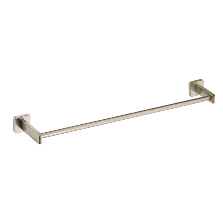 Brushed Nickel 26'' Wall Mounted Brass Towel Bar