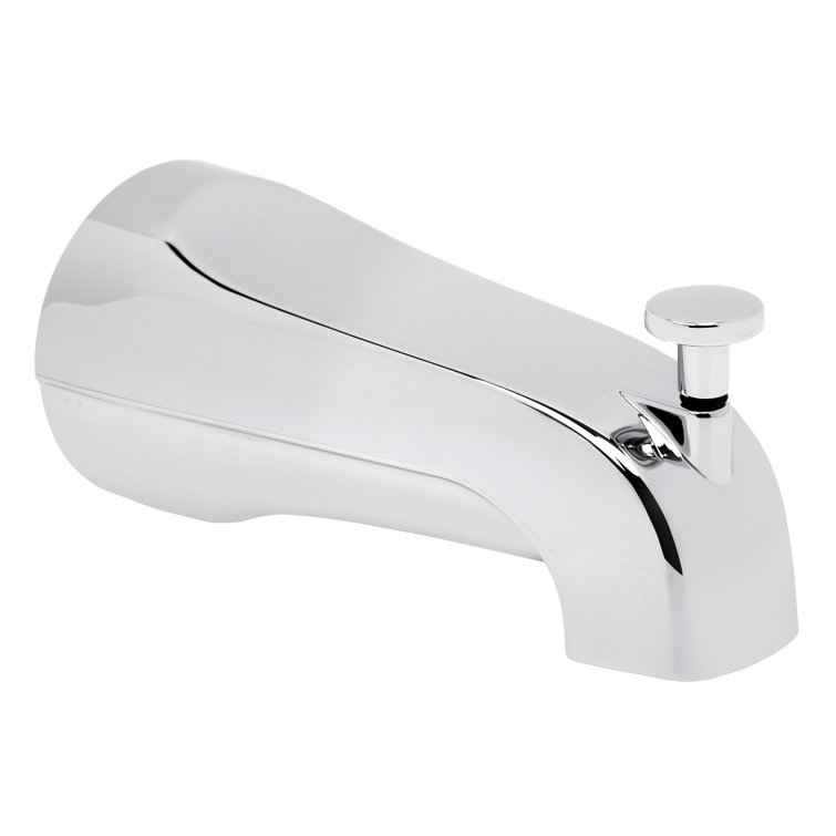 Polished Chrome Wall Mounted Diverter Tub Spout