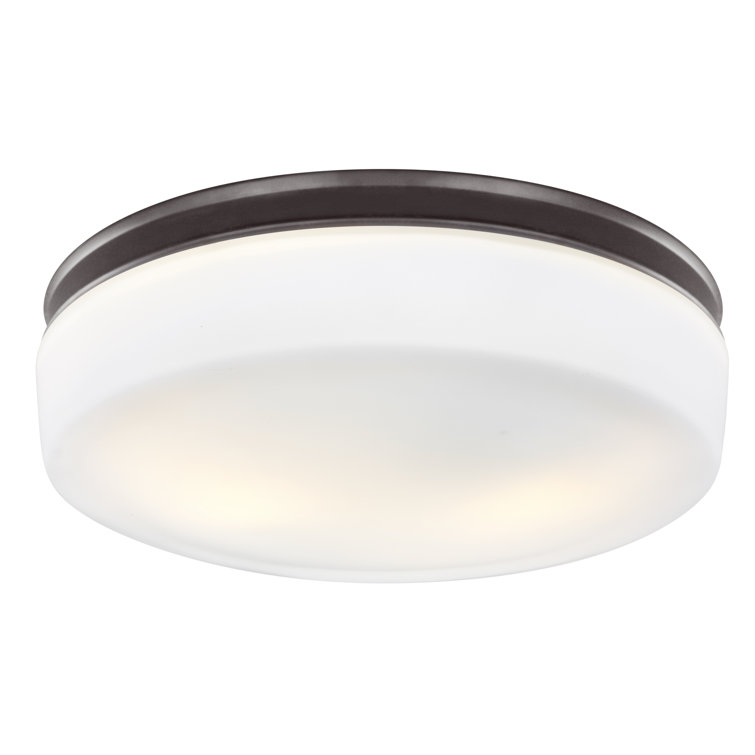 Elegant Oil Rubbed Bronze Globe Flush Mount with White Opal Glass