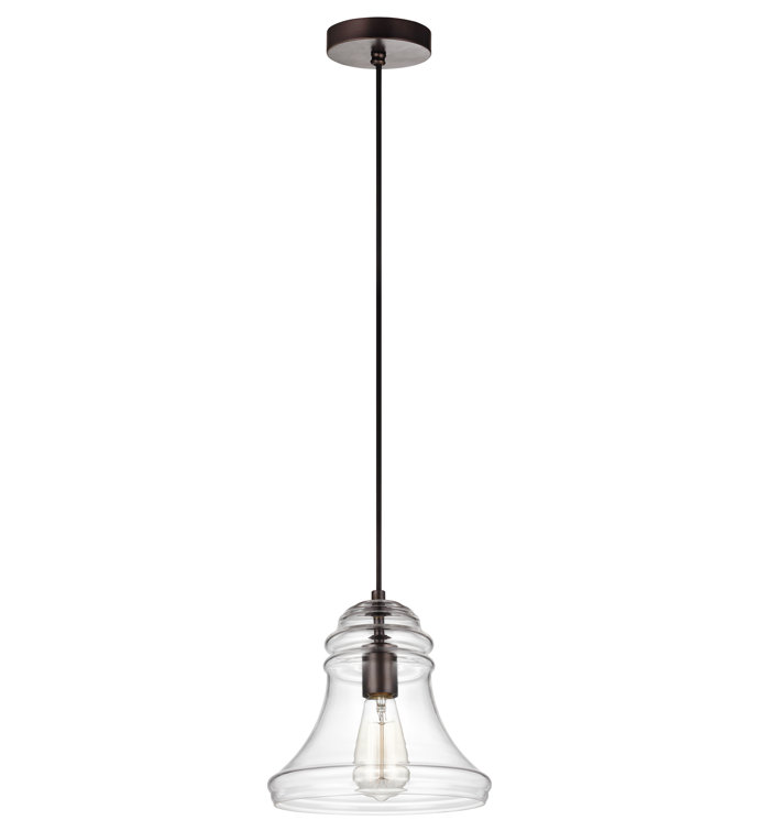 Doyle Oil Rubbed Bronze Mini Globe Pendant with Clear Glass Shade