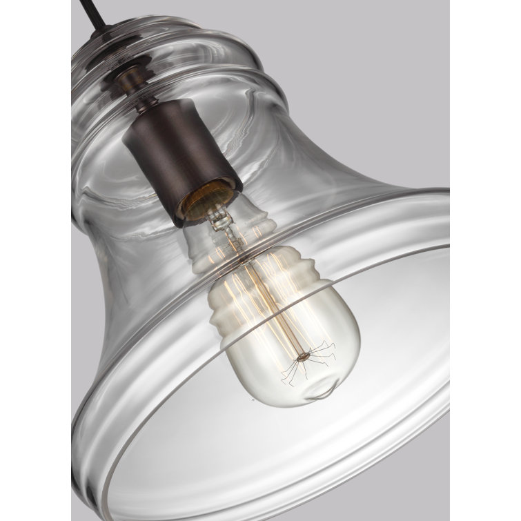 Doyle Oil Rubbed Bronze Mini Globe Pendant with Clear Glass Shade