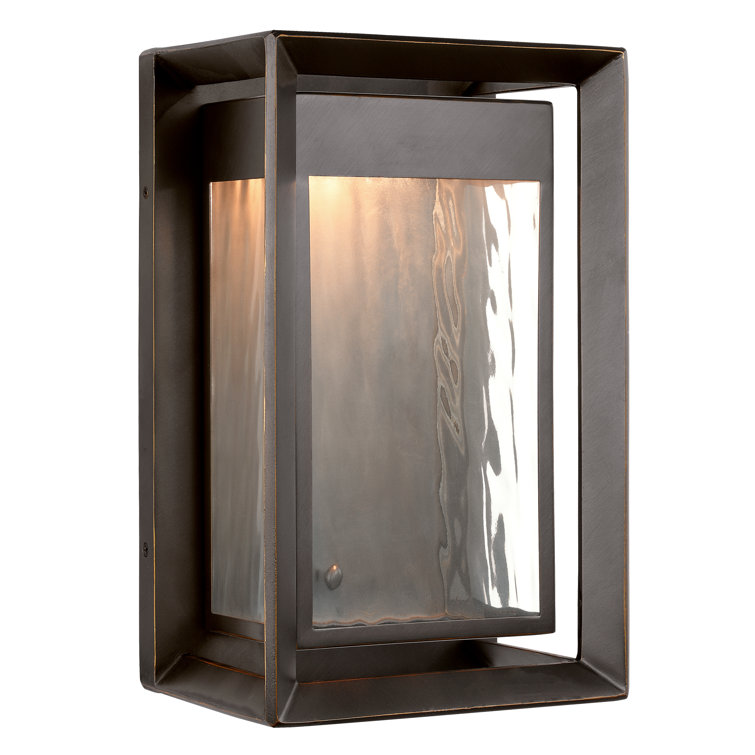 Antique Bronze Dimmable Outdoor LED Wall Lantern with Clear Glass Shade