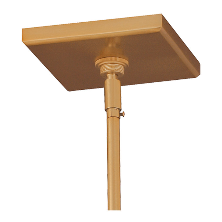 Gilded Satin Brass 4-Light Candelabra Chandelier with Clear Glass