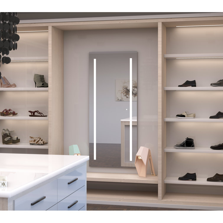 Modern Frameless Full Length Lighted Bathroom Mirror
