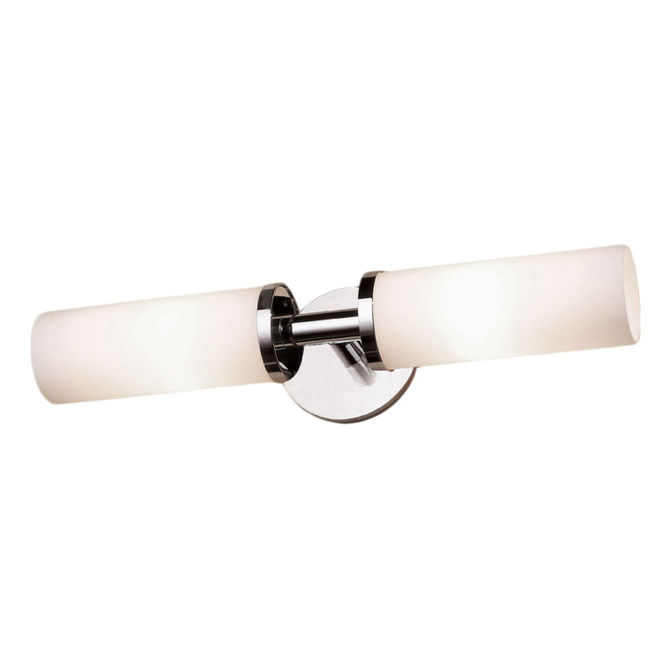 Kubic Chrome Glass Shade Direct Wired Sconce