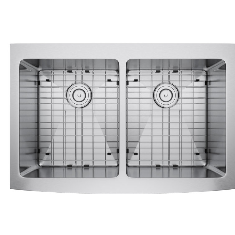 37-Inch Stainless Steel Farmhouse Double Bowl Kitchen Sink