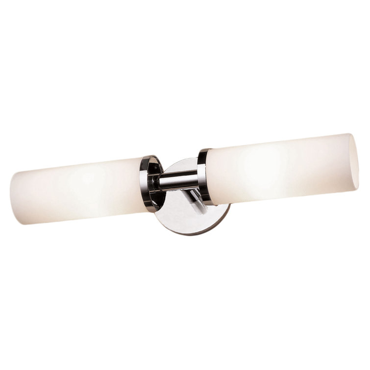 Kubic Chrome Glass Shade Direct Wired Sconce