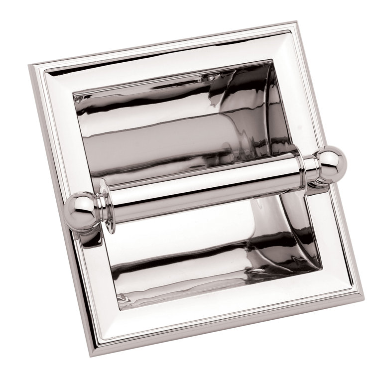 Polished Chrome Recessed Toilet Paper Holder