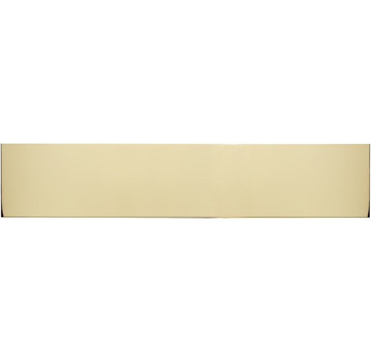 Polished Brass-Aluminum 6" x 28" Screw Mount Kick Plate