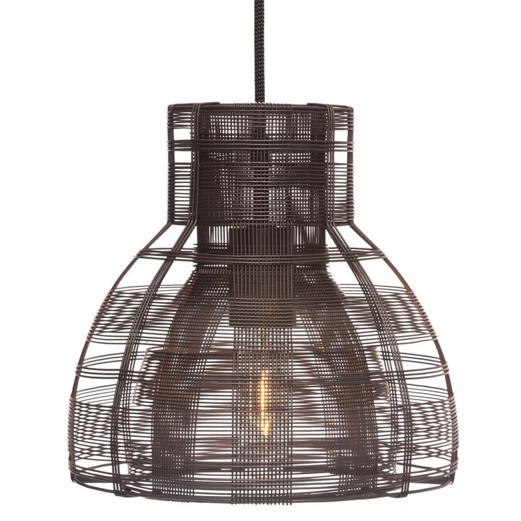Mini Dark Gray Galvanized Iron Pendant Light