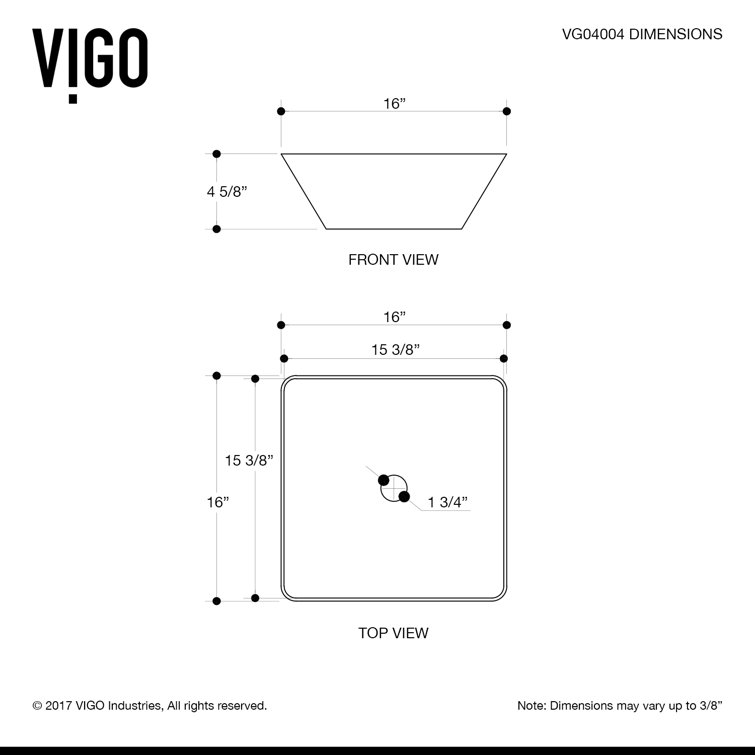Matte White Square Acrylic Vessel Sink