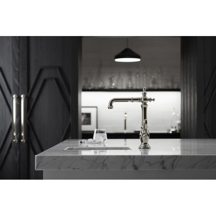 Artifacts Elegant Stainless Steel Single-Handle High-Arc Bar Faucet